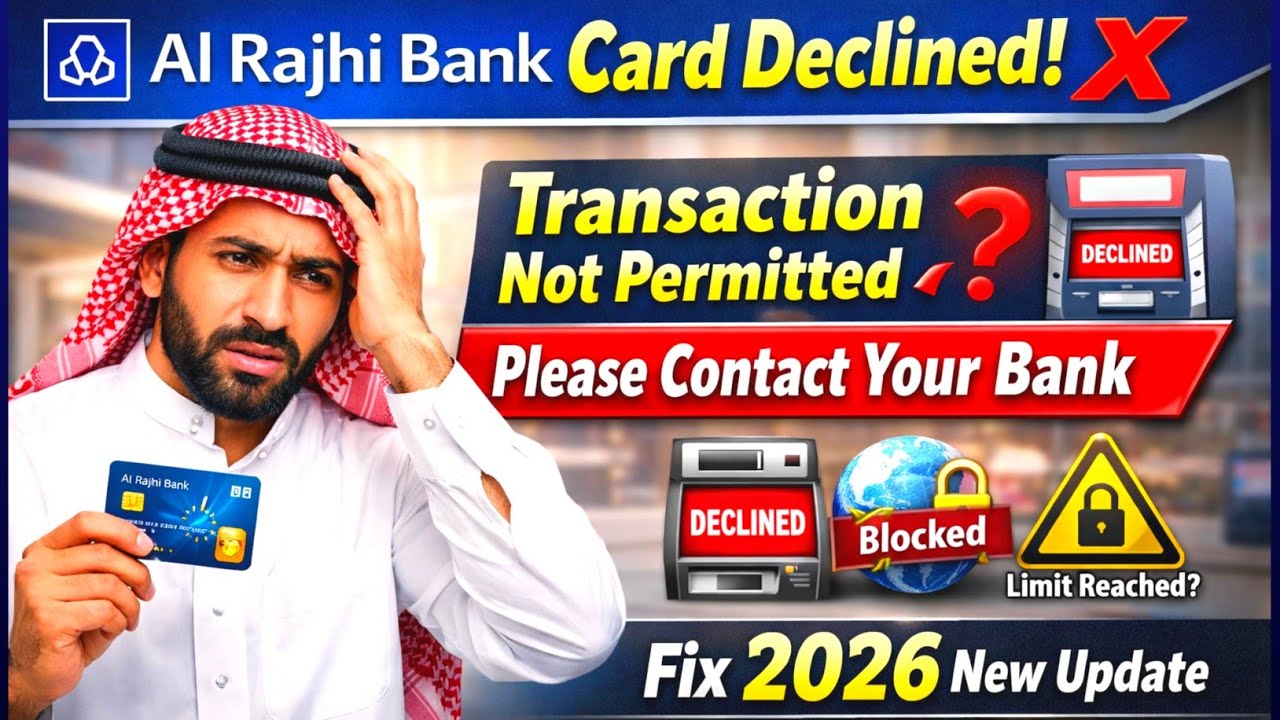 Al Rajhi Bank Card Declined ❌ | Transaction Not Permitted &ndash;Please Contact Your Bank | Fix 2026 New