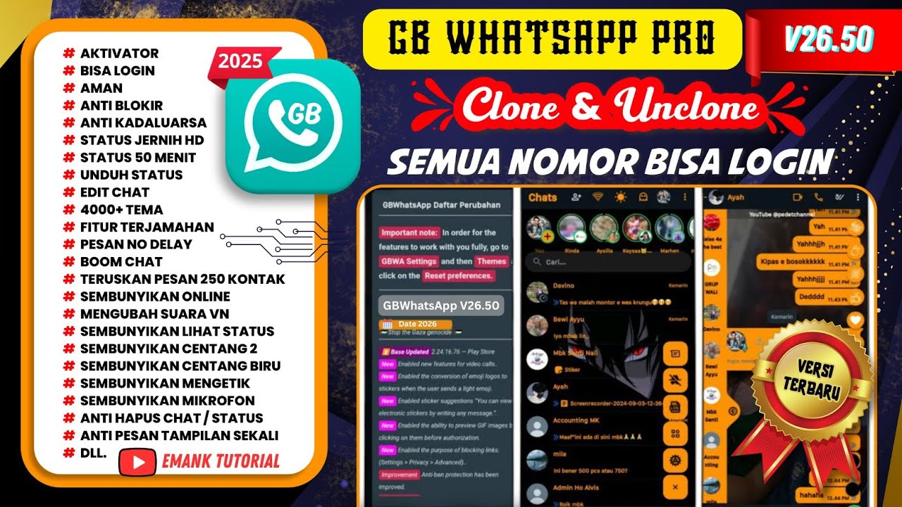 GBWhatsApp Pro Version 26.50 Latest Update 2026 || WA GB || GB WA ||| WhatsApp Mod Latest Version...