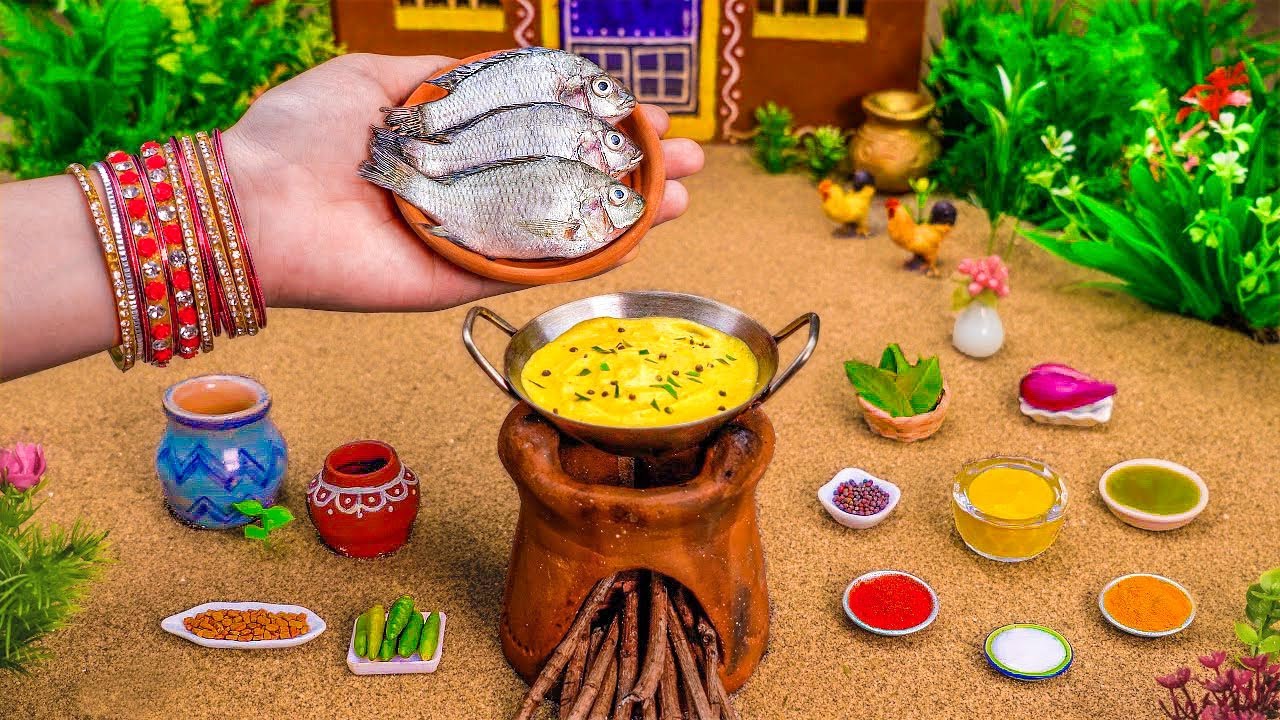 Miniature Fish Curry Recipe | Kasuri Fish Gravy | Tiny Foodkey | Indian Masala Recipe
