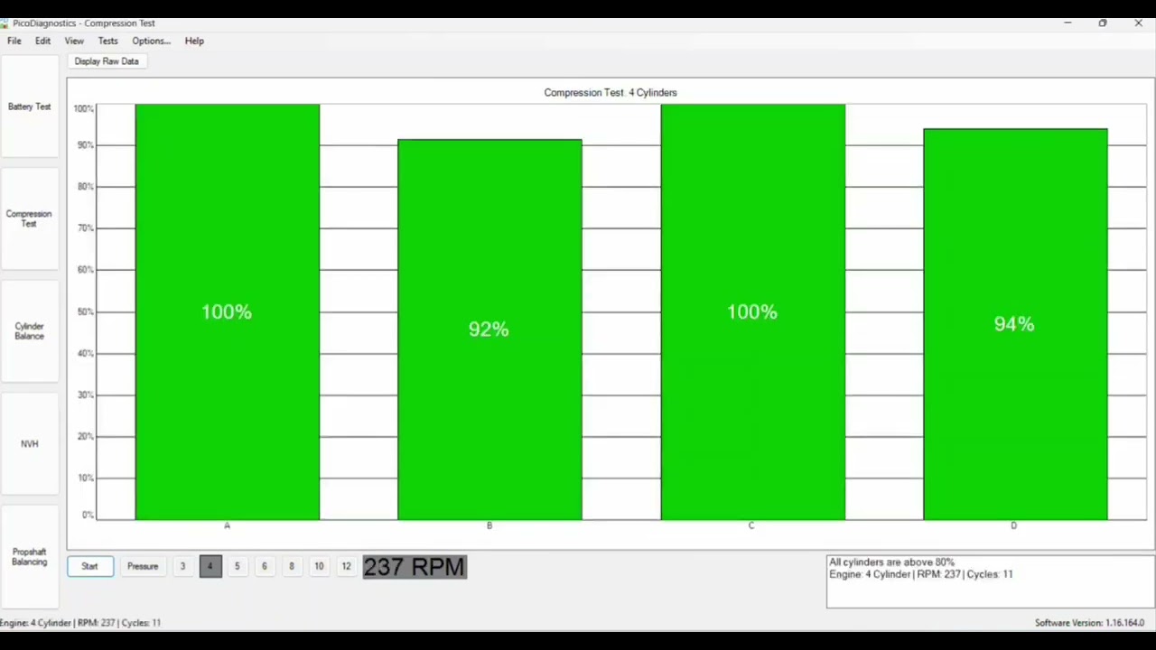 Pre purchase inspection Subaru Impreza Relative compression test by Incar Automotive 