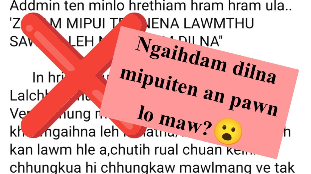 An ngaihdam dilna mipui ten an lawm vaklo em ni😮enge an sawi? 