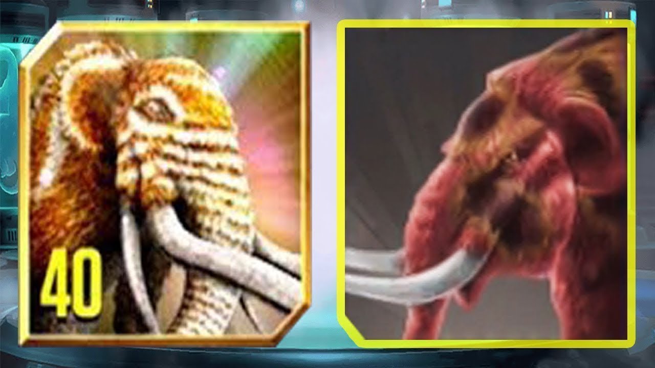 MASTODON - Jurassic World The Game Vs Jurassic Park Builder