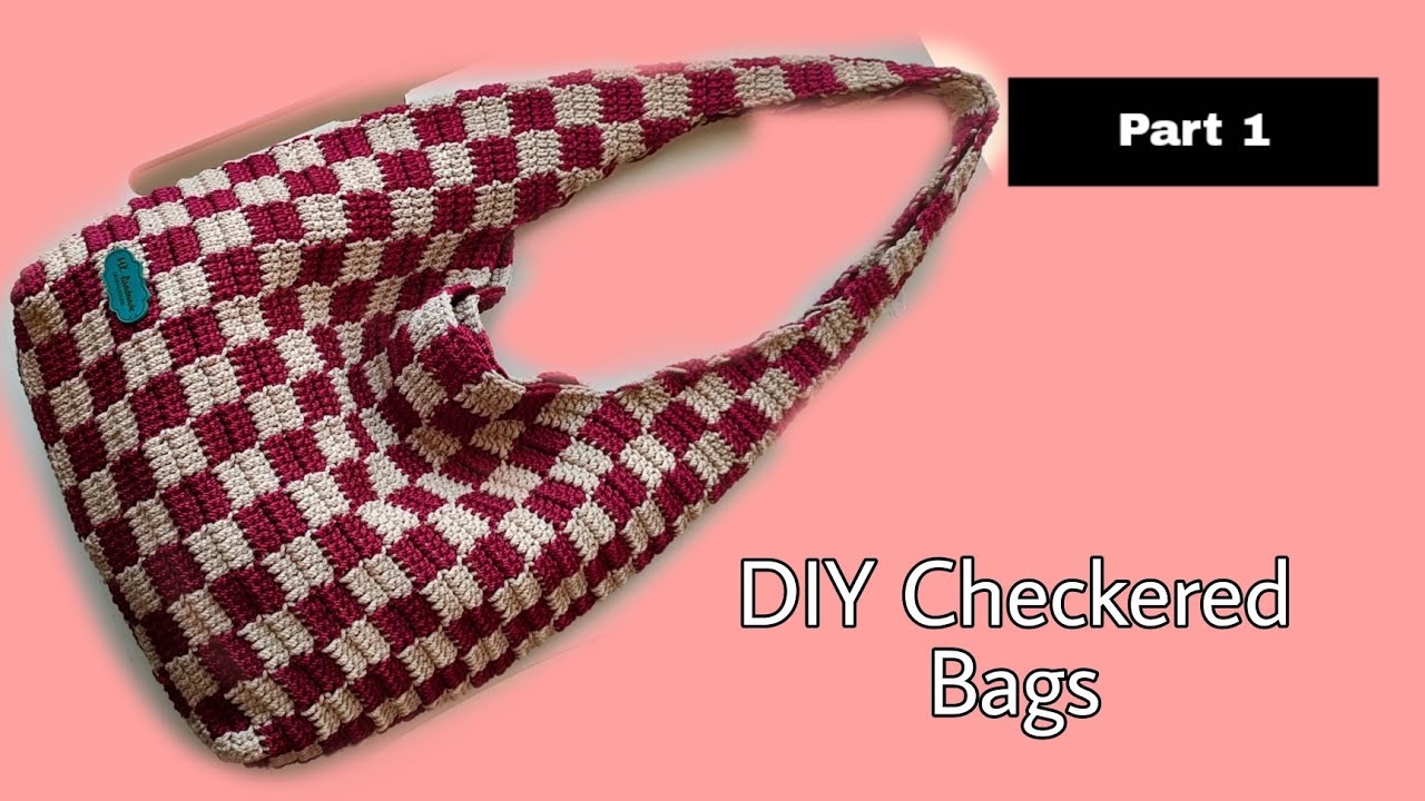 Crochet Checkered Bag Part1 - Tas Boho