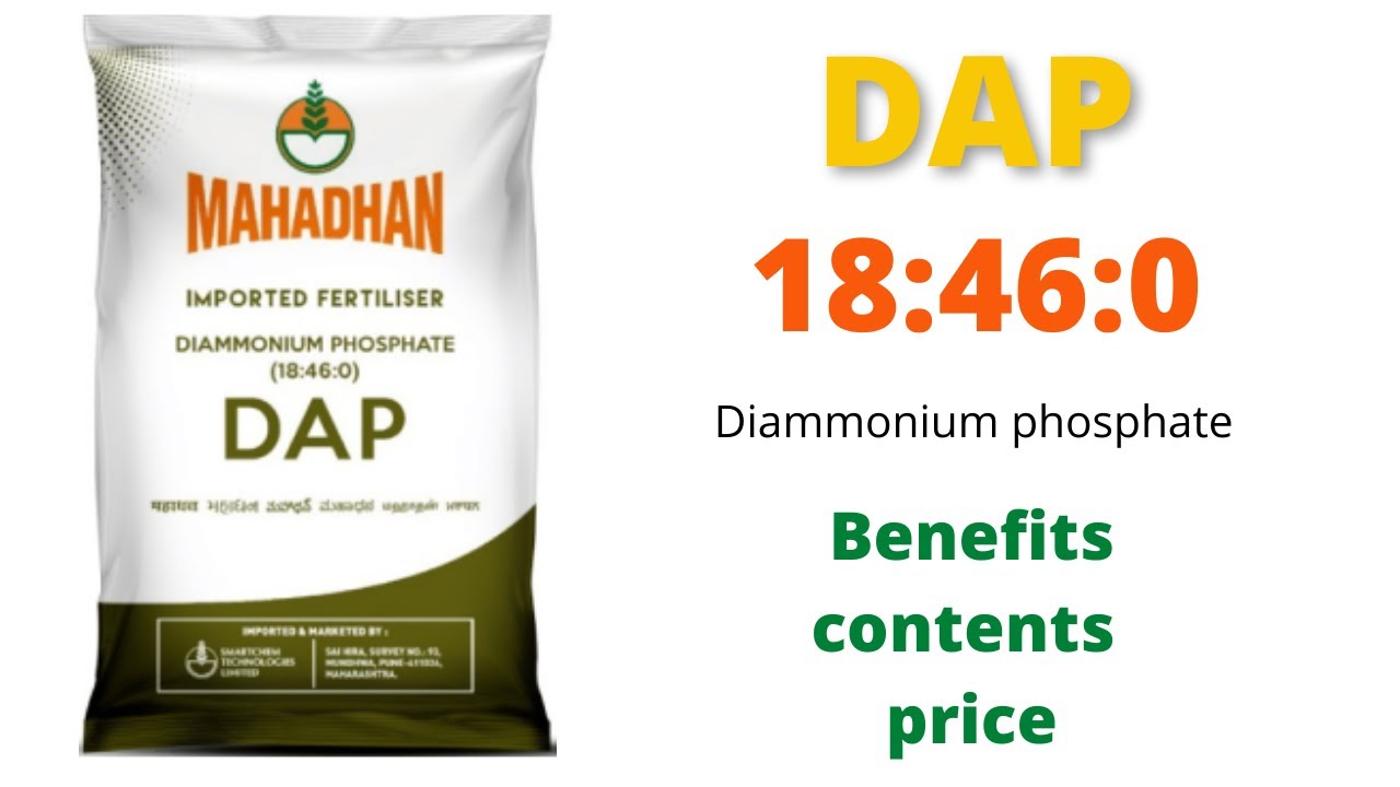 Dap | 18:46:0 fertilizer (Diammonium phosphate)| Npk content,benefits, uses, latest price