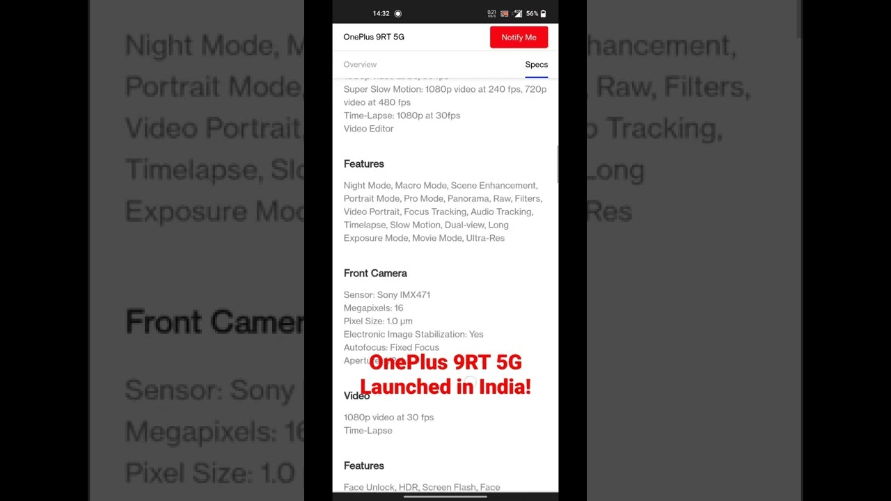 OnePlus 9RT 5G - Price And Specifications | OnePlus 9RT launch | OnePlus 9RT | Tech Samuh