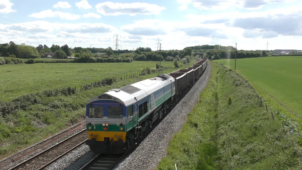 The class 59 locomotive all 15 at various locations 59001 - 59005  Part 1 of 3