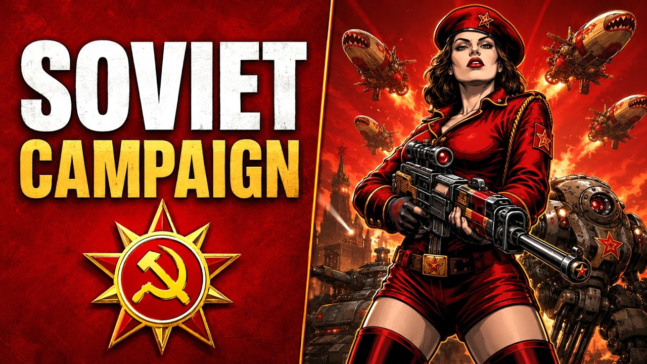Red Alert 3 - Full Soviet Campaign Playthrough - Hard Difficulty