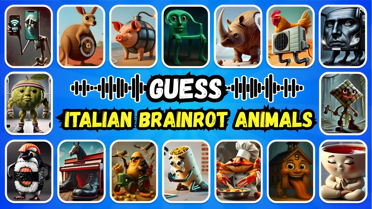 Guess New Italian Brainrot Animals by Their Sounds?? 🔊🤔 Tang Tang Kelentang, Agarrini La Palini