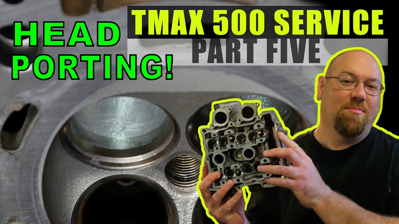 Cylinder Head Pocket Porting & Valve Lapping : Yamaha TMAX Major Service Part 5 : Motorcycle Scooter
