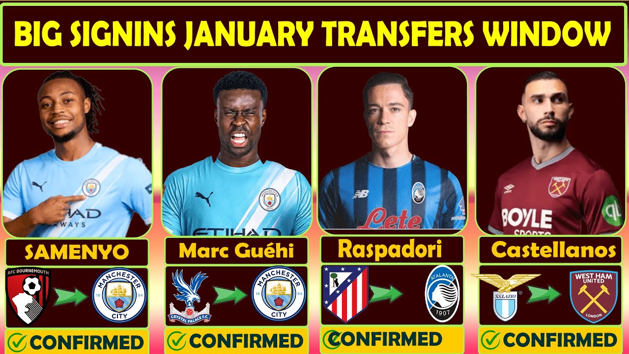 LATEST CONFIRMED TRANSFER NEWS AHEAD OF THE JANUARY 2026 TRANSFER WINDOW