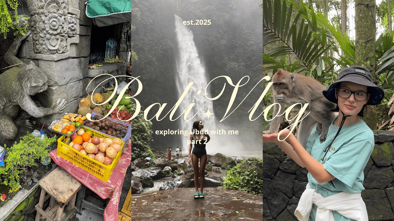 Bali Vlog | Ubud Pt.2: Rainy Jungle Teatime, Spa Hair Day, Waterfall Escape & Monkey Madness 🌺🌴
