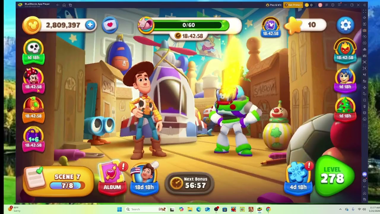 Disney Solitaire, Level 277 Completed 🎴 Toy Story Scene | Epic Mode | F2P Smart Strategy