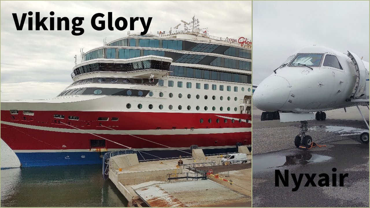 Aboard the passenger ferry Viking Glory & flying a retro Nyxair Saab 340A