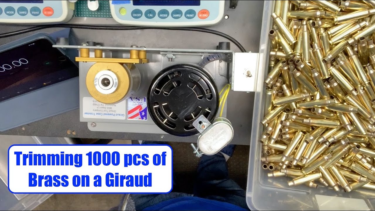 1000 Rifle Cases in 34 Minutes? Watch the Giraud Case Brass Trimmer Work Its Magic!