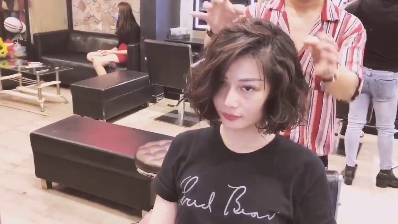 Tóc ngắn uốn Gợn Sóng xoăn - UK, UK Hair, UK Hair Vũng Tàu - Tâm UK ( #UKHAIRSALON )
