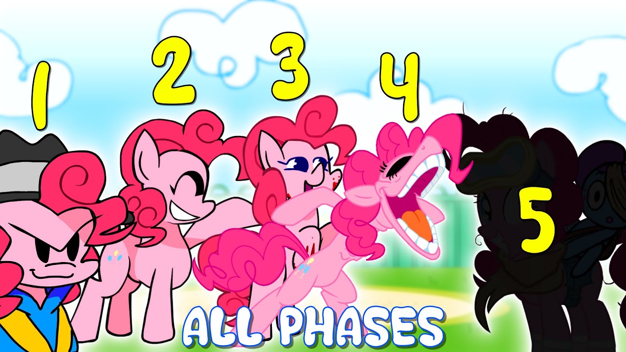 Pinkie Pie ALL PHASES | Friday Night Funkin' My Little Pony | FNF Mods