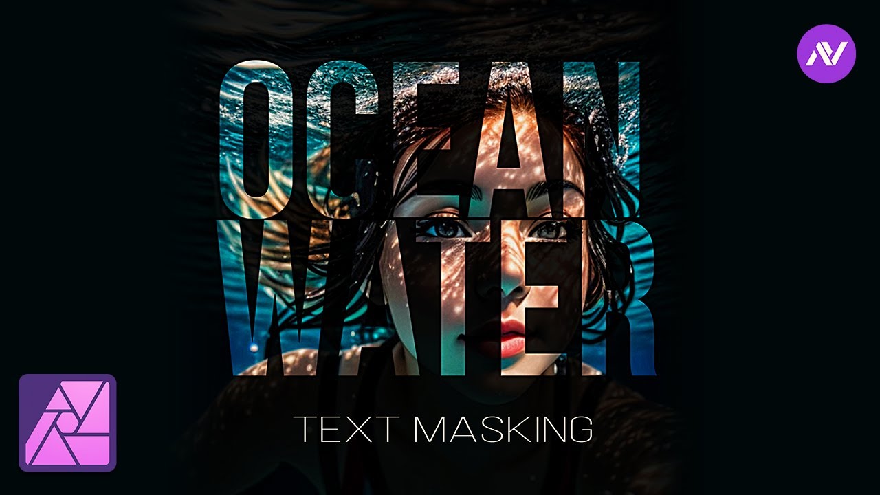 How To Put a Picture in Text in Affinity Photo | Text Masking Effect in Affinity Photo
