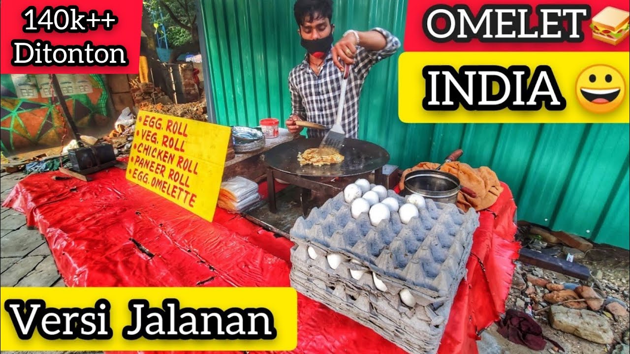 OMELET JALANAN ALA INDIA 😀🥪🍳🇮🇳🇮🇩