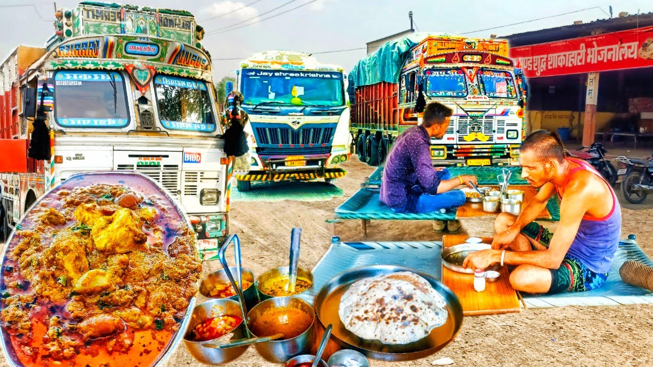 शौक से खाते है😍Truck driver highway dhaba food/indian street food