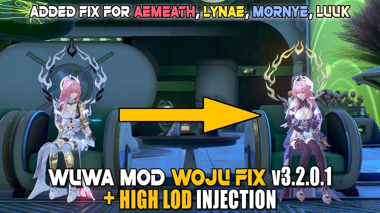 Naprawa WuWa Mod Woju dla Aemeath, Lynae, Mornye i Luuk | Tryb WWMI, poprawka wysokiego LOD | WuW...