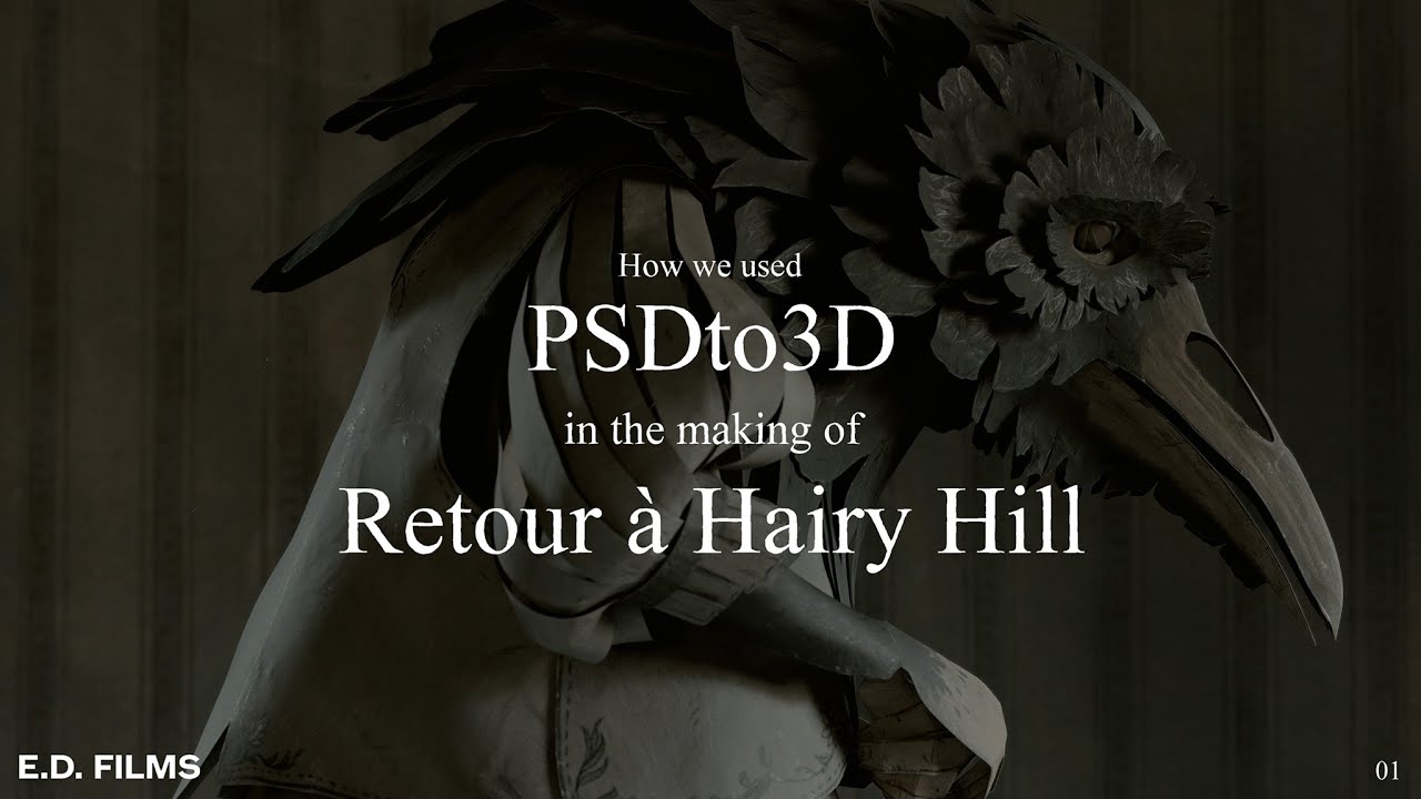 How we used PSDto3D in the making of Retour à Hairy Hill