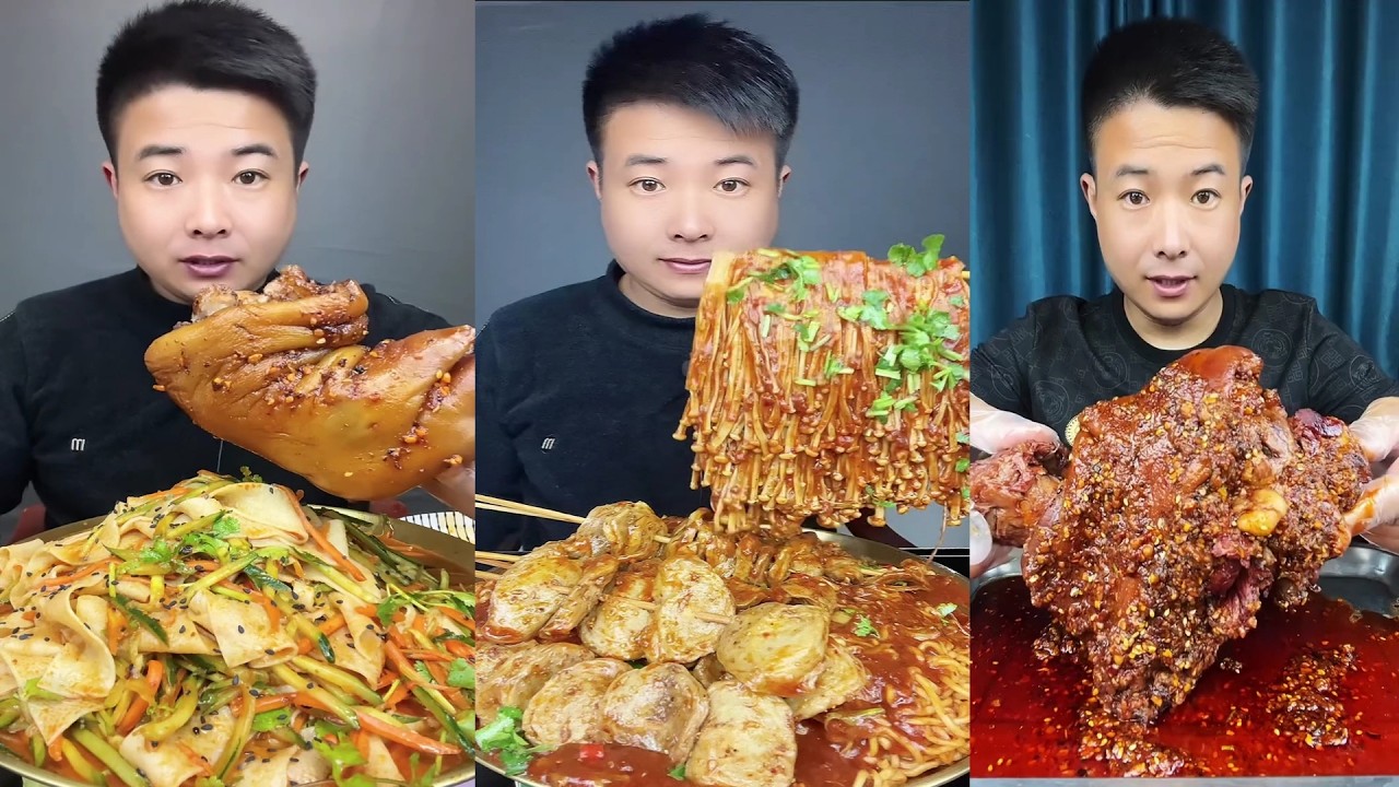 【ASMR】【MUKBANG】BIG BRAISED PORK BELLY | EATING SHOW |CHINESE MUKBANG |食べ |吃播 LOVE ASMR #咀嚼音 #384