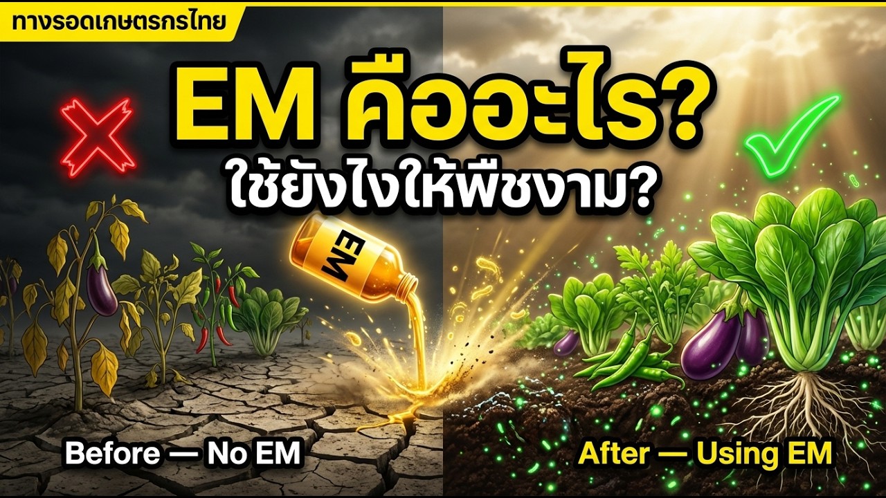 เจาะลึก EM (จุลินทรีย์) มีดีกว่าที่คิด! ใช้อย่างไรให้เห็นผล 100%?