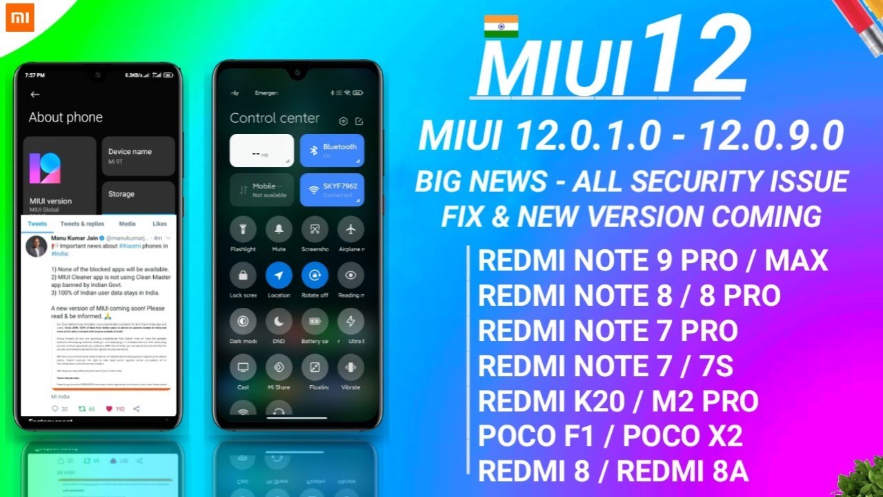 OFFICIAL NEWS INDIA - NEW MIUI 12 VERSION COMING TO ALL XIAOMI DEVICES | ALL PRIVACY ISSUE FIX |
