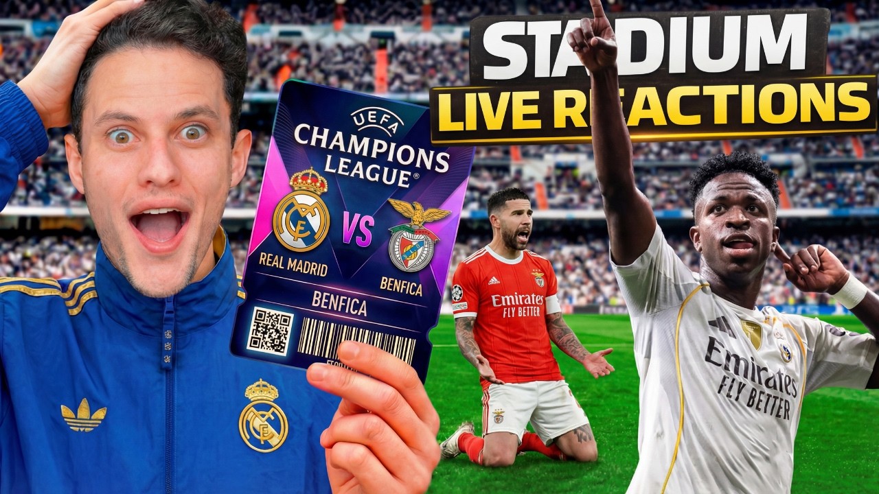 Vini puts Benfica in their place🔥 Real Madrid vs Benfica UCL Bernabéu Live Reactions & 4K Highlights