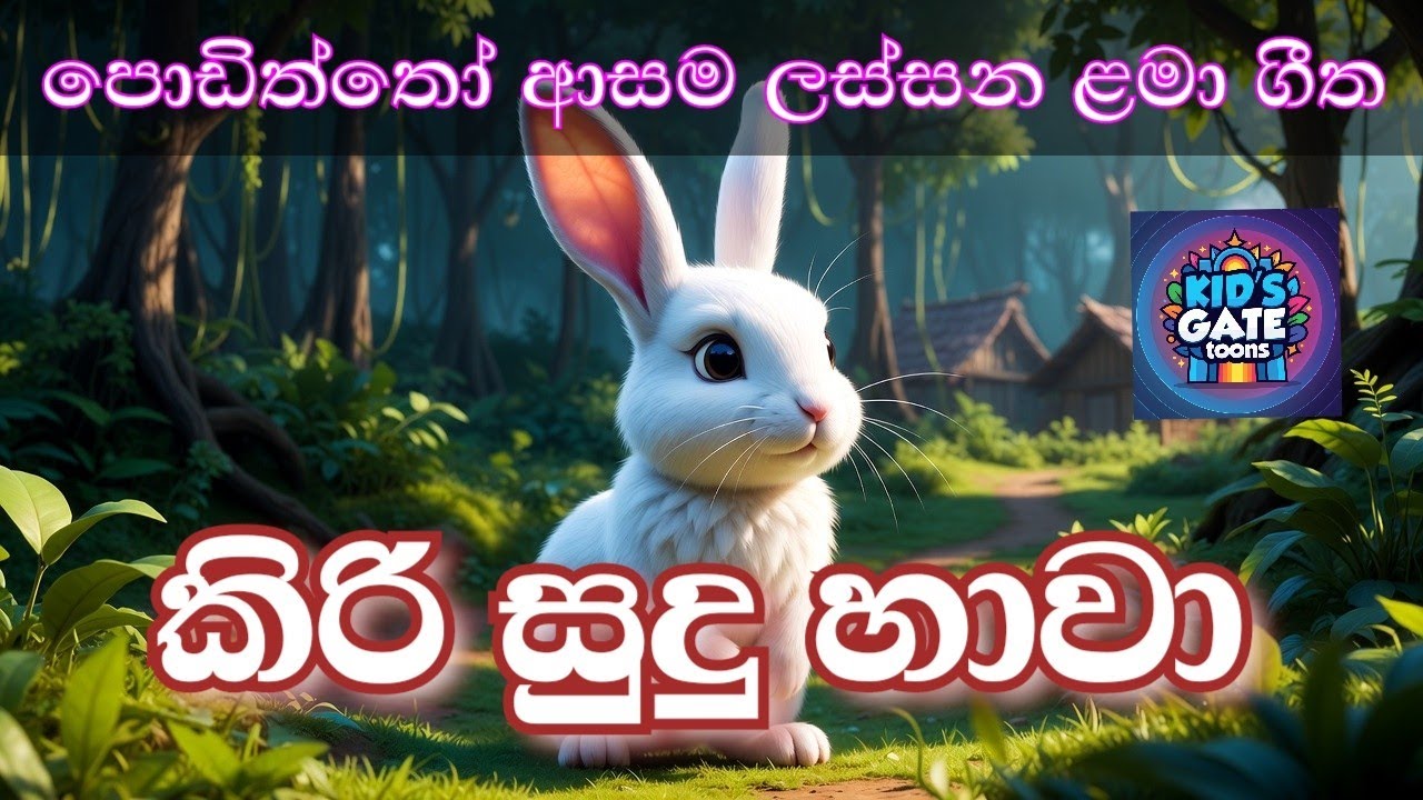 කිරි සුදු හාවා | ලස්සන වඳුරා  | Kiri Sudu Hawa | ළමා ගීත |  #kidssongs | @KidsGateToons-sl 
