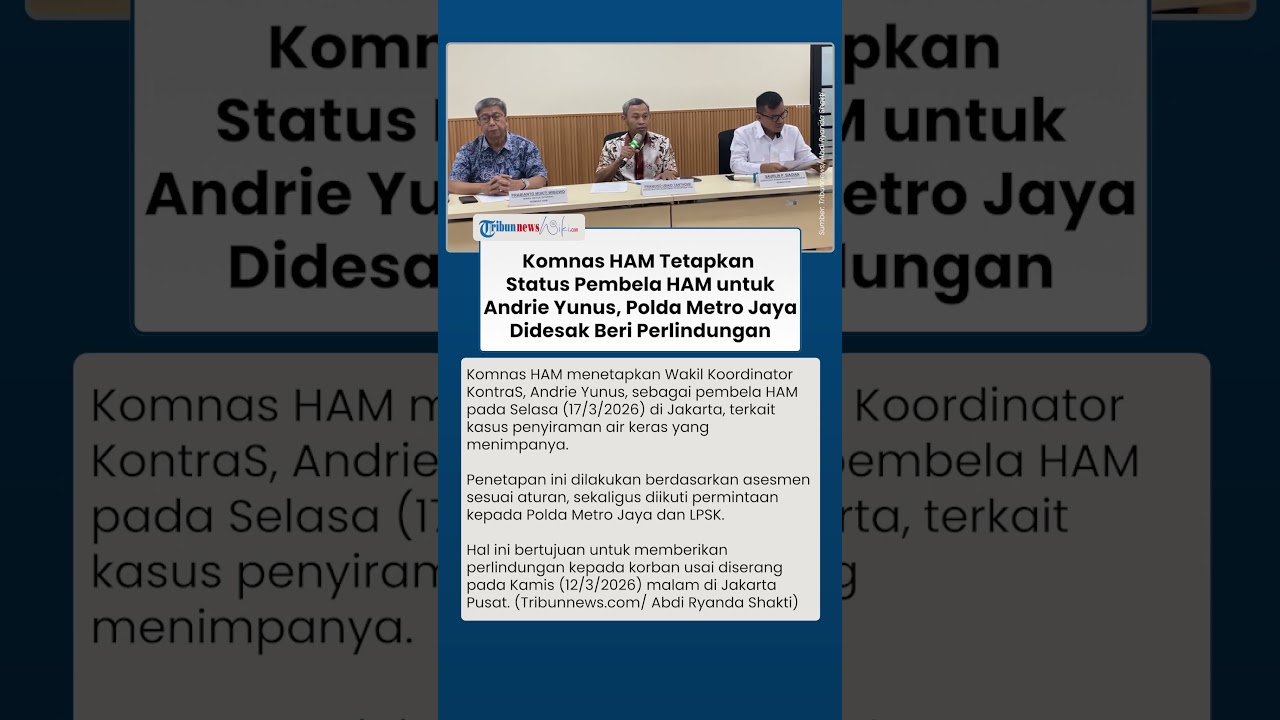 Andrie Yunus Ditetapkan Sebagai Pembela HAM, Desak Polda Metro Jaya Beri Perlindungan