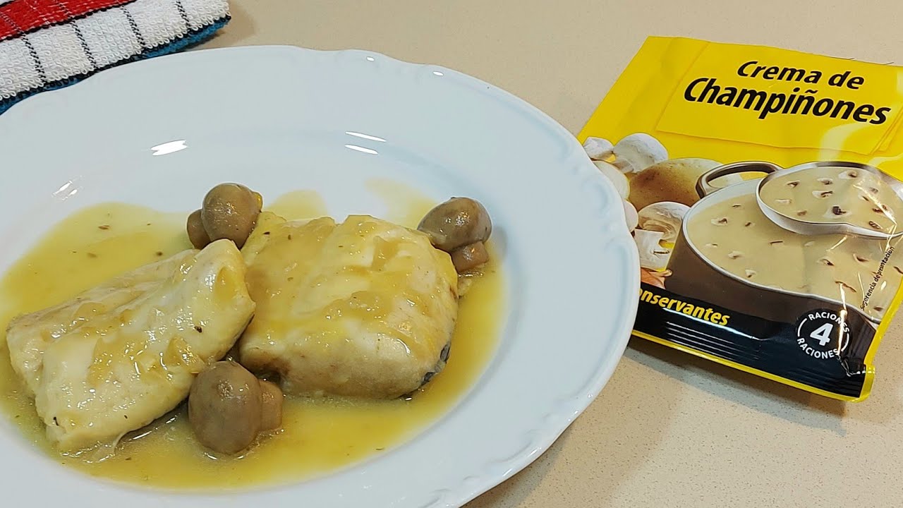 🍽 MERLUZA EN SALSA CON UN SOBRE DE CREMA DE CHAMPI&Ntilde;ONES 👌 // BEATRIZ COCINA