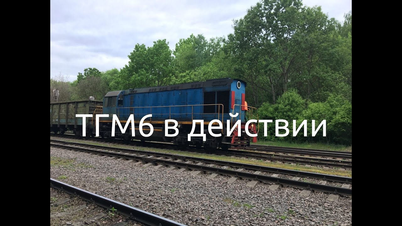 Маневровый тепловоз ТГМ6 в действии
