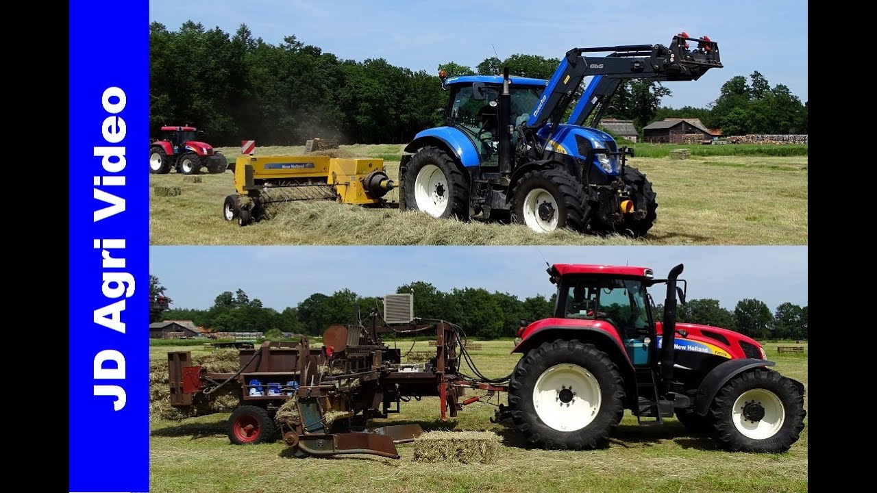 New Holland T6030 + TVT170 | Balen persen | Multi-pack | Pressing bales | Het Hof Elburg | 2019