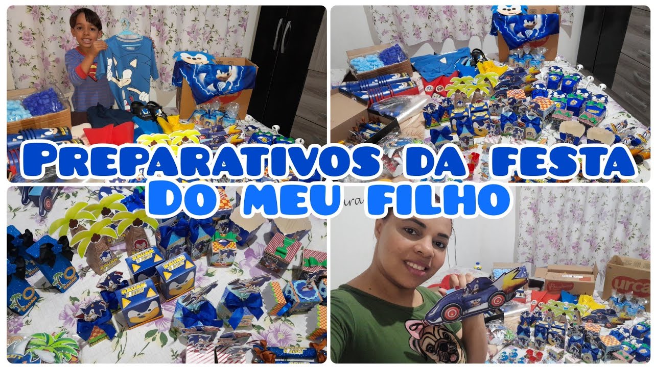 PREPARATIVOS DA FESTA DO MEU FILHO|| TEMA SONIC 💙 Parte1