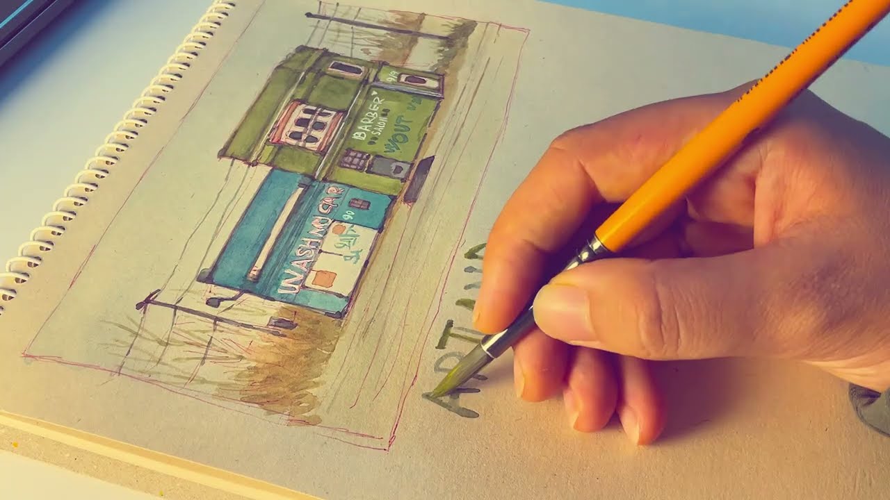 Peaceful Watercolor Painting (talking about the importance Art)
