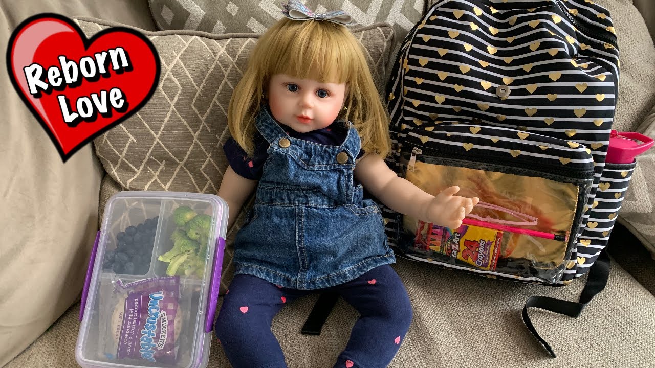 Reborn Toddler Saras Morning Routine and Packing her backpack