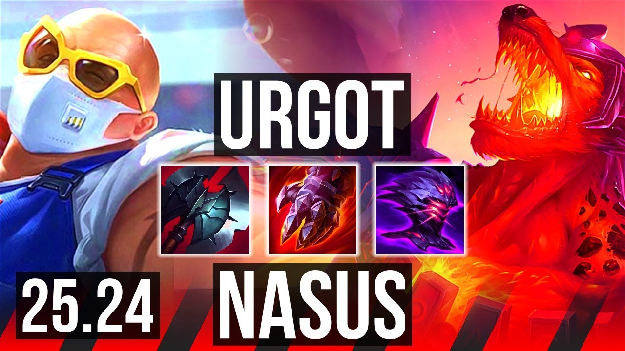 URGOT vs NASUS (TOP) | Good KDA: 11/1/11 | NA Master | 25.24
