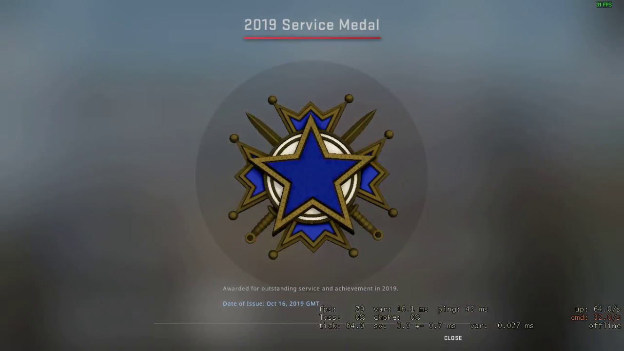 CS:GO || 2019 Service medal Tier 3