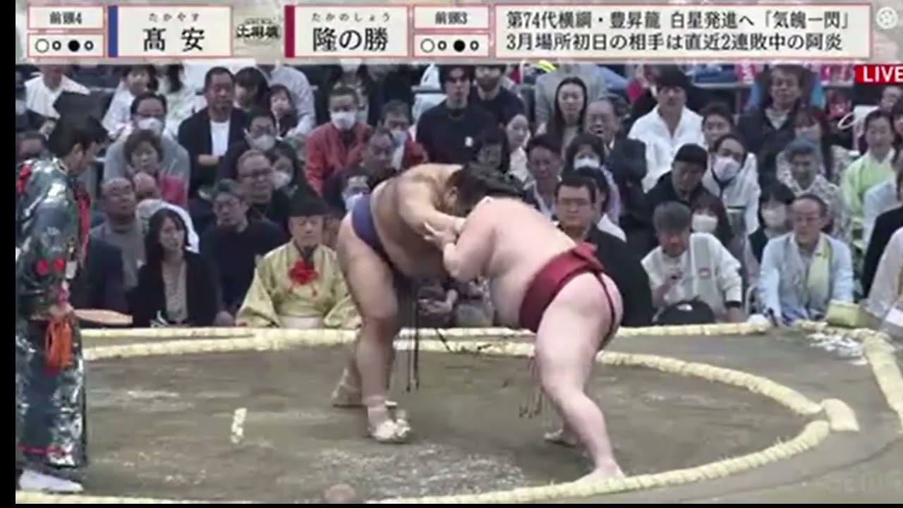 Takayasu vs Takanosho (Day 1 March Basho!) | #zodihc on #Twitch