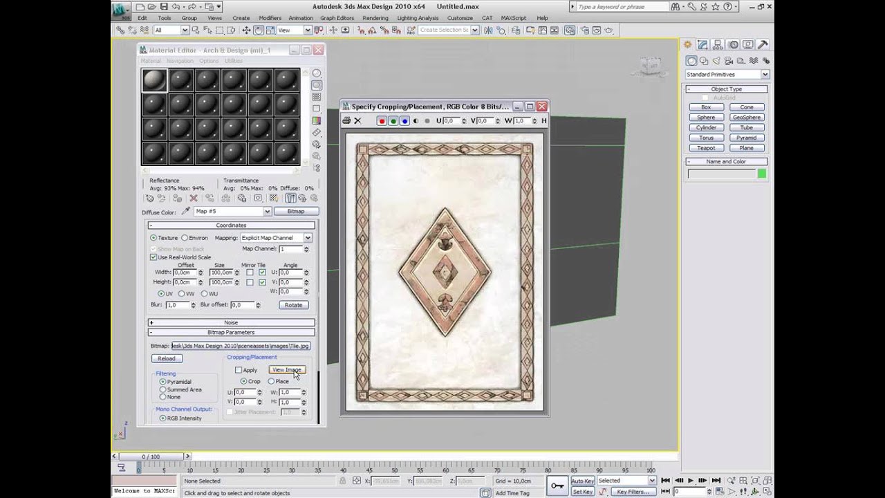 3ds Max для начинающих.  Текстурирование стены UVW Map и Multi/Sub-Object в 3ds Max