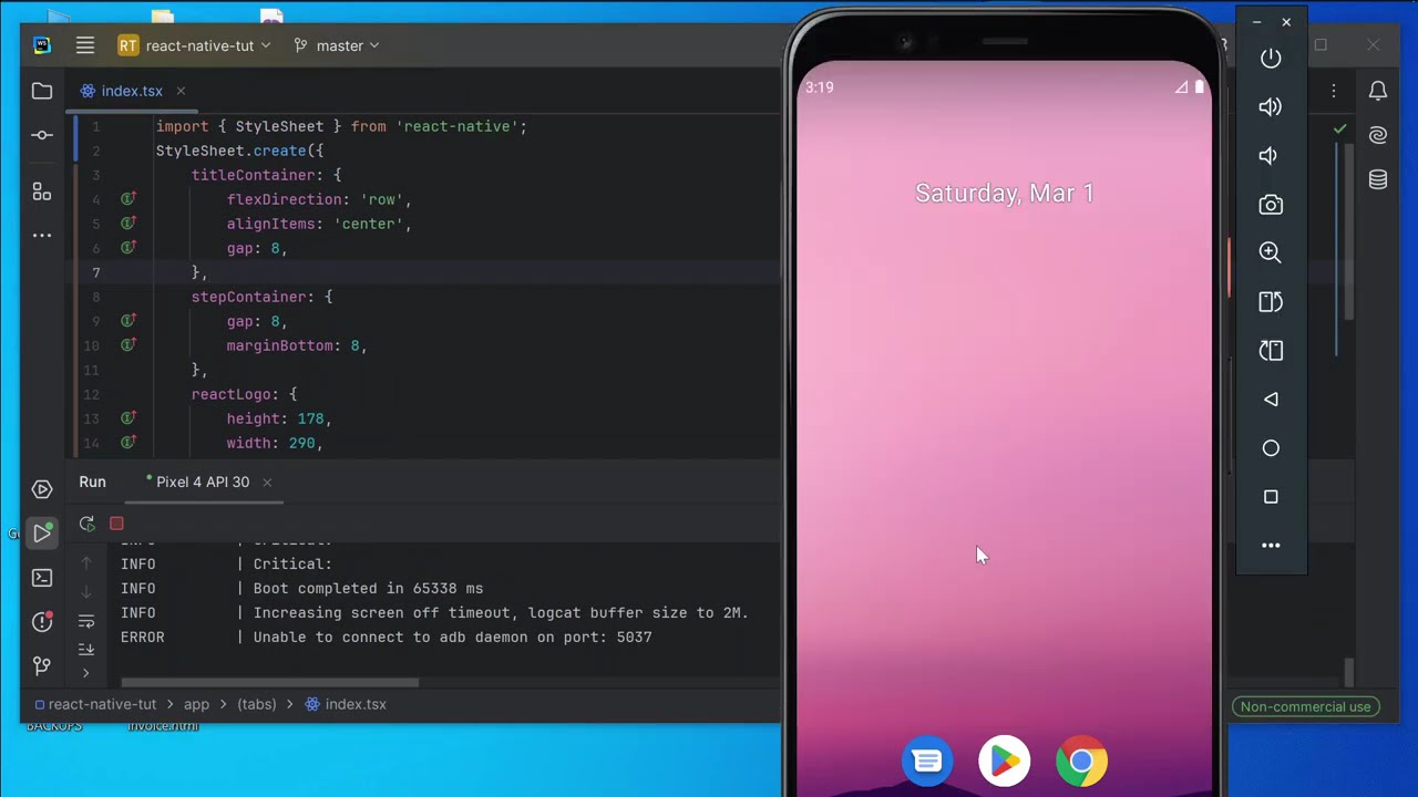 Use Emulator In Webstorm