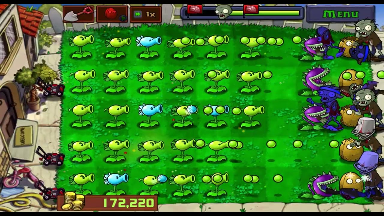 Plants vs Zombies Hack - All Pea PvZ vs Gargantuar.