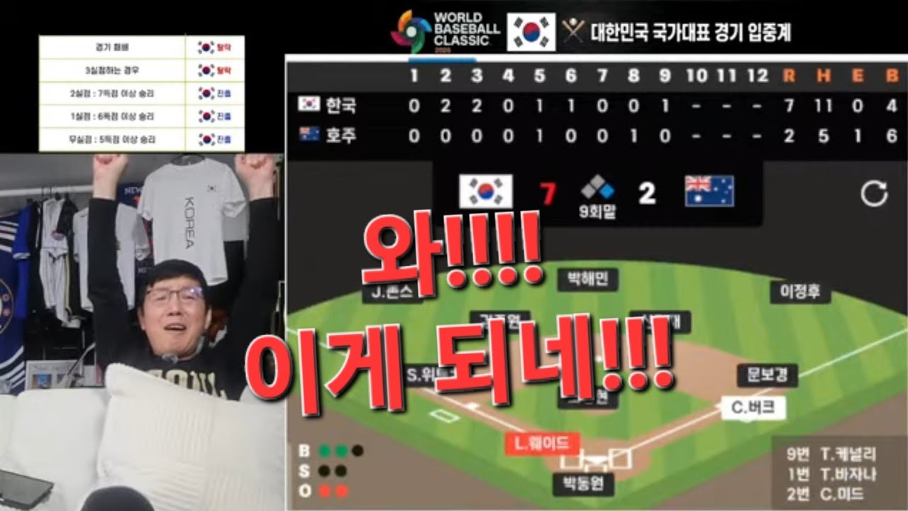 [대한민국 7 : 2 호주] 👍 이게 되네! 경우의 수 뚫었다. 탈락의 위기를 극복하고 다음 라운드 진출하는 대한민국 대표팀!