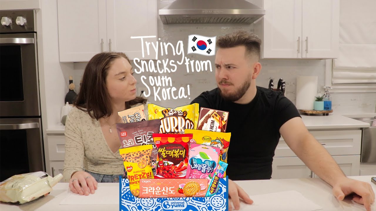 THIS IS OUR BEST BOX YET trying snacks from South Korea! | Universal Yums Ep. 3 | Julia Spagnolia