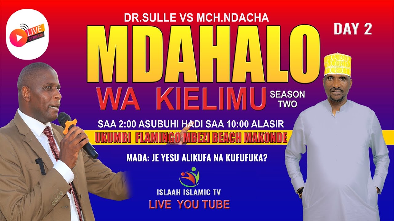 #LIVE DR.SULLE  NA MCH.NDACHA/JE, YESU ALIKUFA NA KUFUFUKA MSALABANI? (DAY TWO)