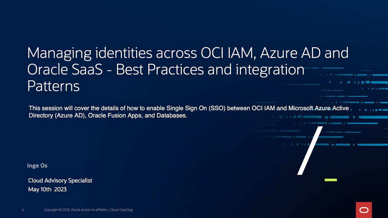 Cloud Coaching - Managing identities across OCI IAM, Azure AD and Oracle SaaS