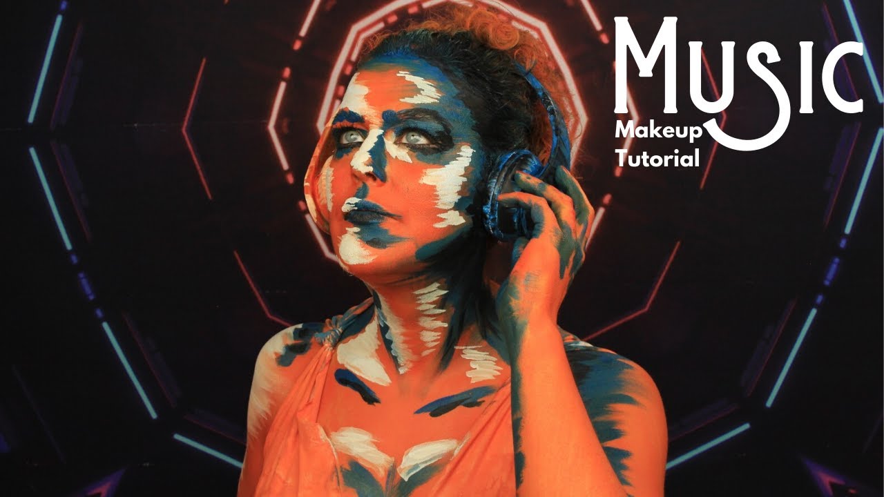Music Makeup Tutorial Music Face Paint Tutorial |  Schminkengrime.nl