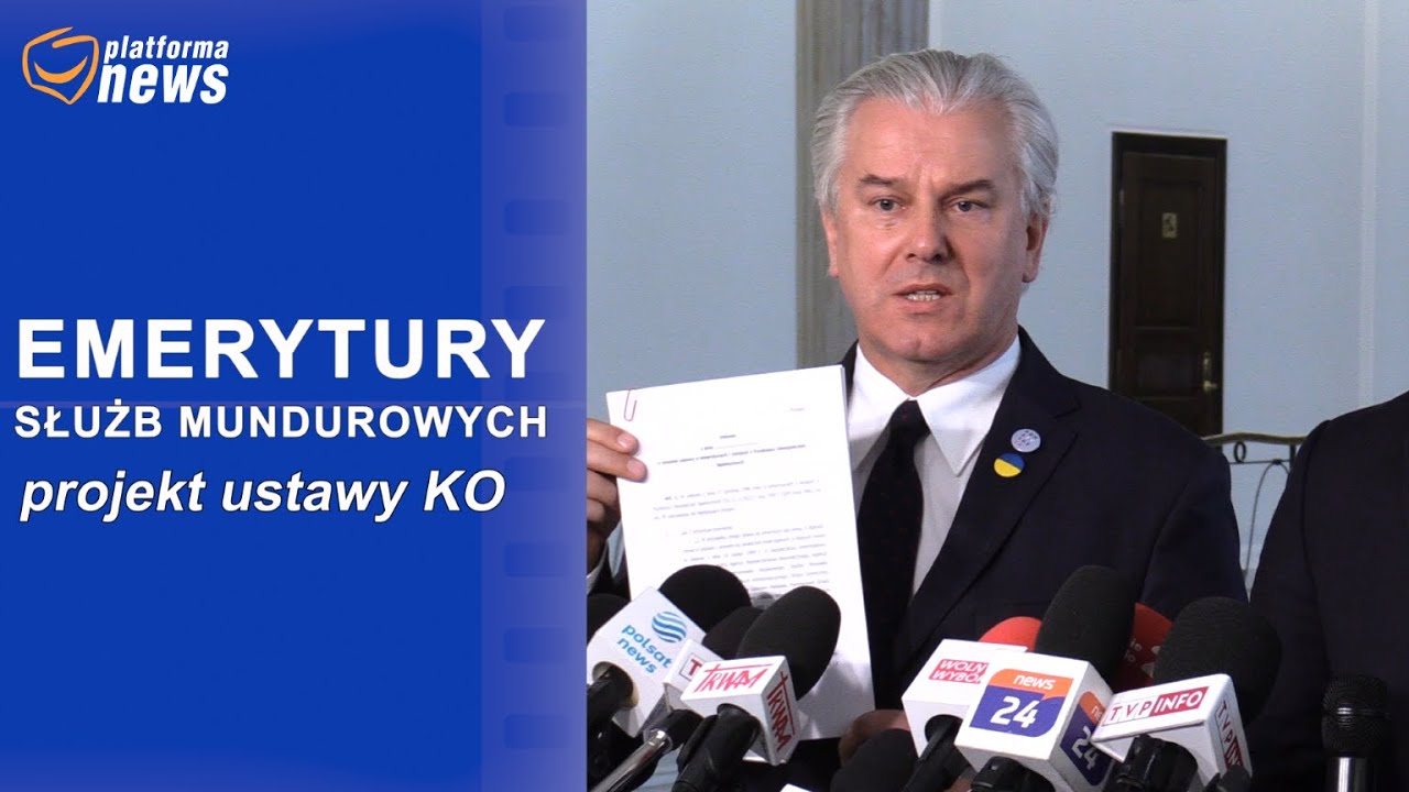 Projekt ustawy KO dotyczący emerytur służb mundurowych, Konferencja prasowa Koalicji KO, 26.04.2023