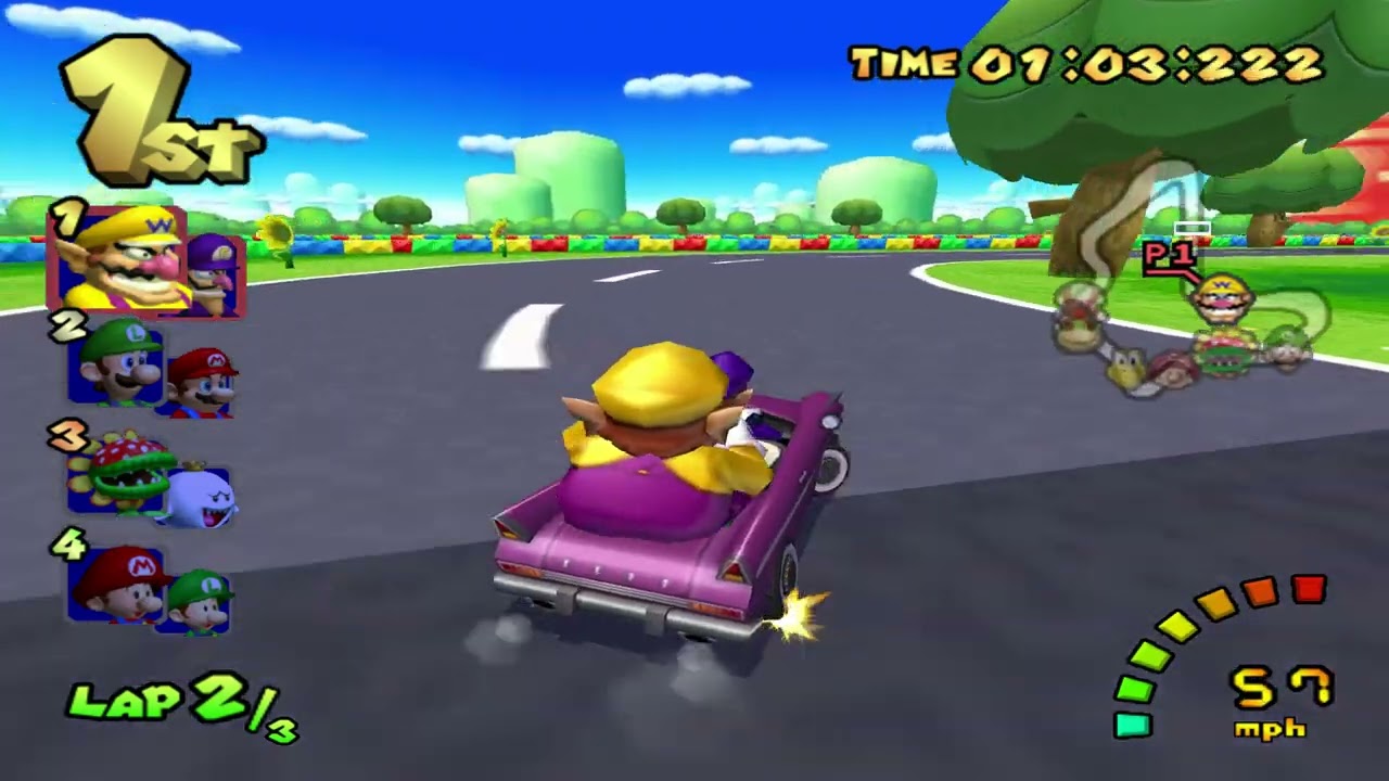 GBA Peach Circuit - Mario Kart: Double Dash!! (Gamecube) - Custom Track [200cc] (Wario and Waluigi)